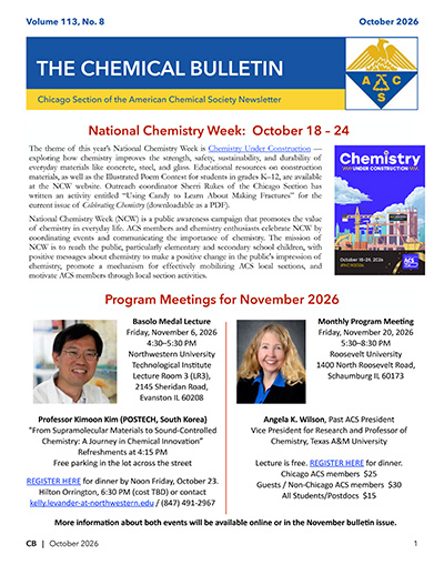 The October 2026 Chemical Bulletin - front page