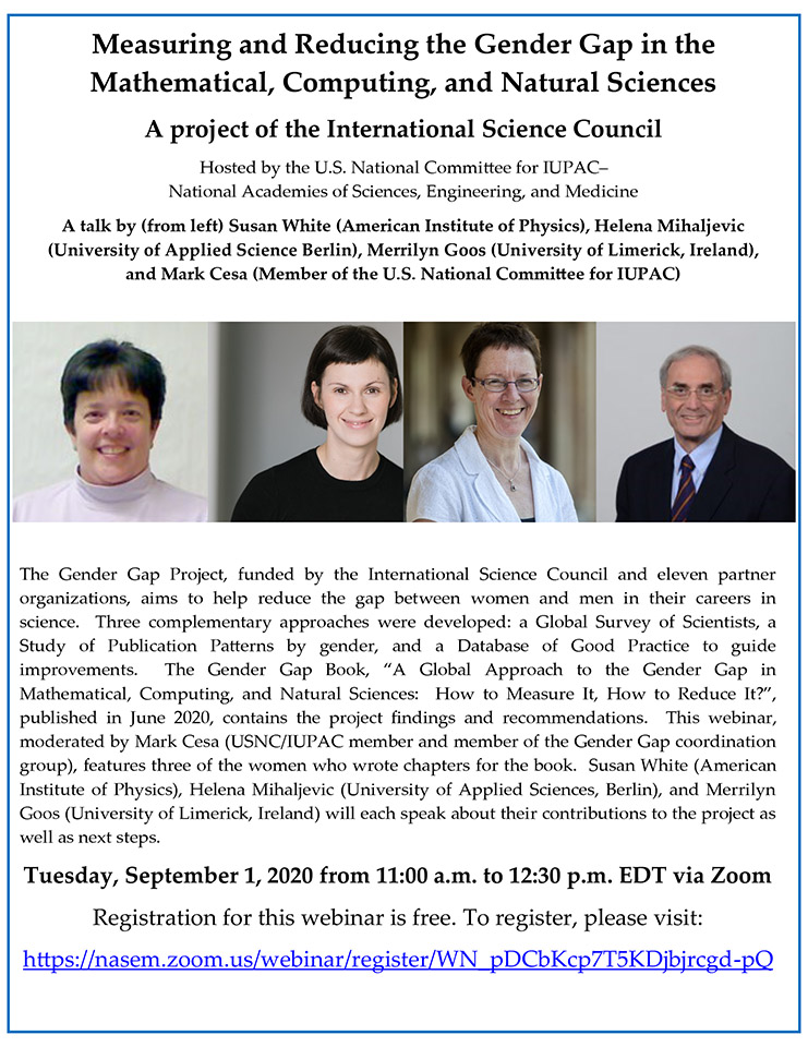 Gender Gap webinar flyer