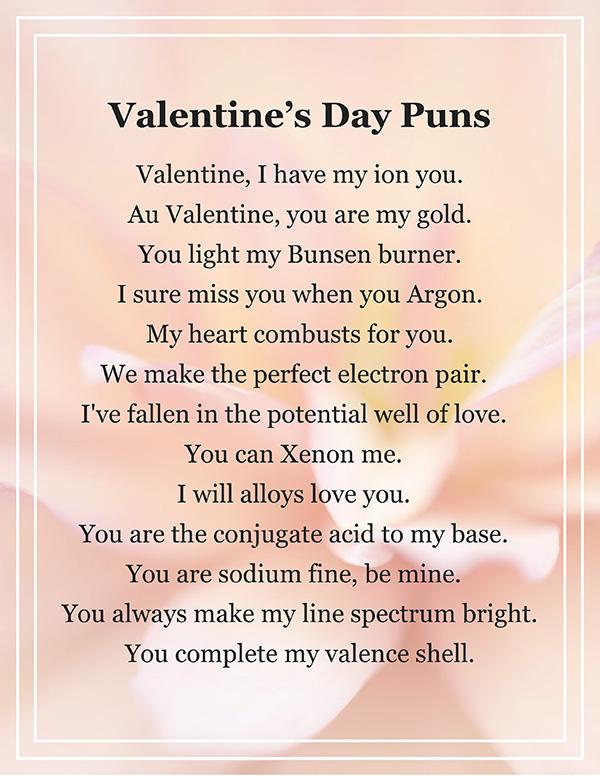 Valentine's puns