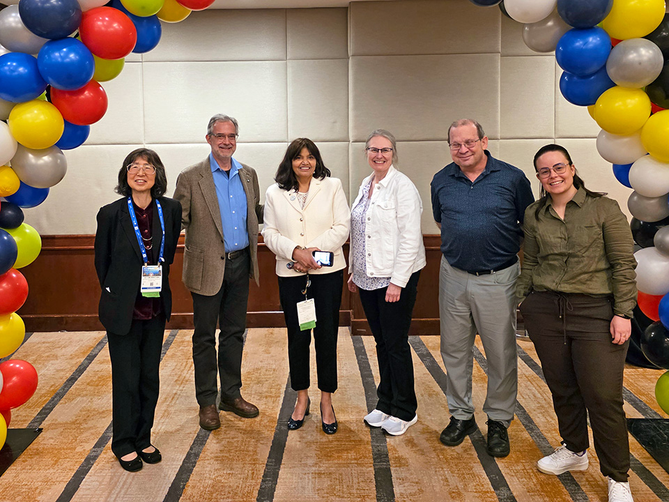 Photo from the Atlanta meeting: (left to right) Satomi Niwayama, Josh Kurutz, Anita Mehta, Amy Balija, Dan Rabinowitz, and Ana Clara Leal after the ACS Council Meeting.