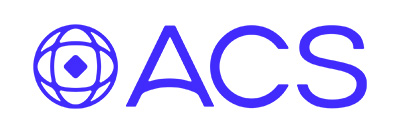 The new (2026) brandmark for the American Chemical Society, showing a stylized circular shape composed of three rings and a small diamond shape in the middle. The diamond geometrically refers to ACS' previous