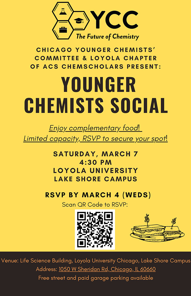 Flyer for YCC Social Event being held March 7; complimentary food, limited capacity, register via QR code or link in article