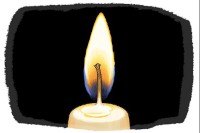 Illustration of a candle with flame