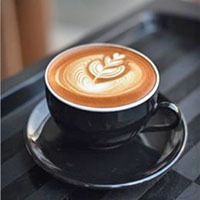 coffee with pattern